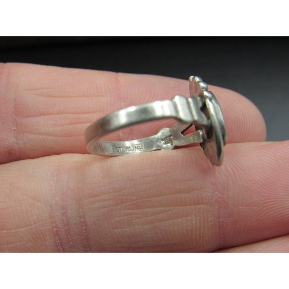 Size 5 Sterling Silver Bell Trading Company Turquoise Stone Band Ring - Picture 3 of 6